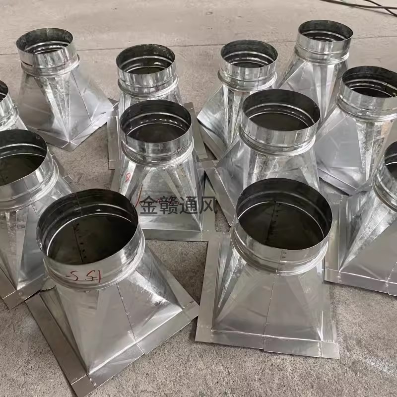 烧烤车方改圆接口变径天方地圆排风方接圆软管油烟机净化器转接头