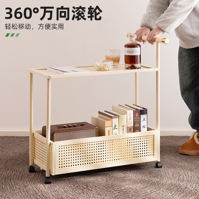 可移动边几小桌子沙发侧边柜茶几床头桌实木茶台巴士餐车客厅推车