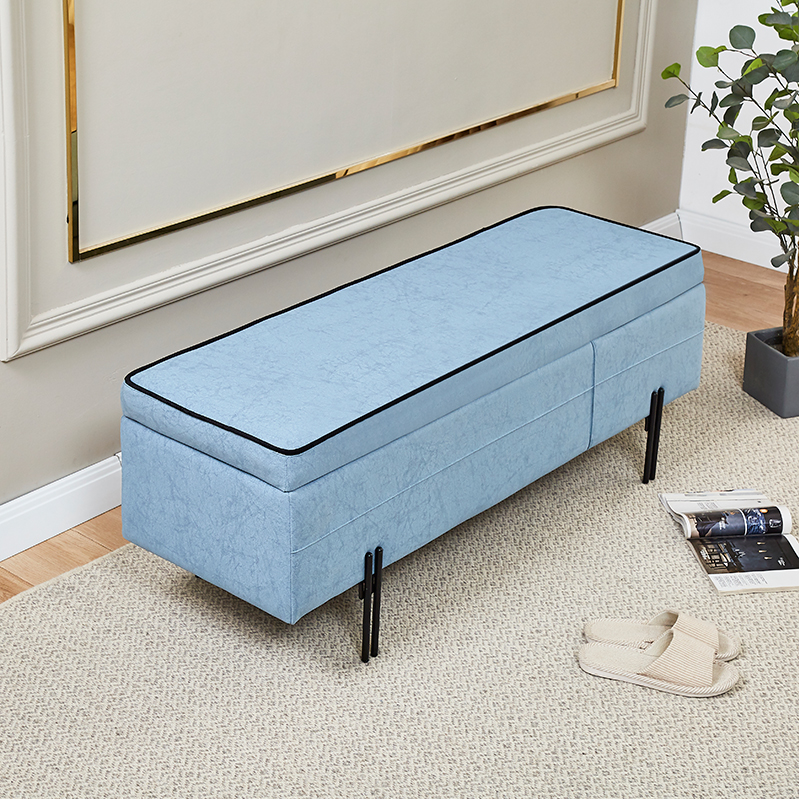 现货换鞋凳家用门口长条收纳箱床尾柜长方形沙发收纳凳子储物凳可