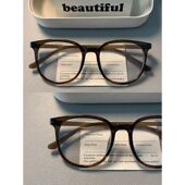 复古近视眼镜女可配度数ins高颜值超轻大框防蓝光平光镜素颜显瘦