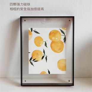 透明亚力磁吸相框介展海报桌半圆磁铁面示画简框立体相框收克纳摆
