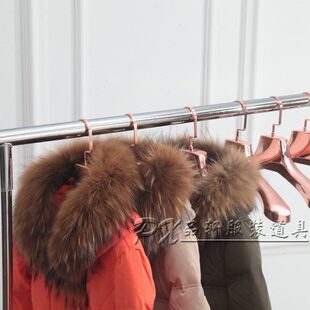 滑轮挂衣架服装伸缩 剧组不锈钢单杠服装店衣架展示架落地道具