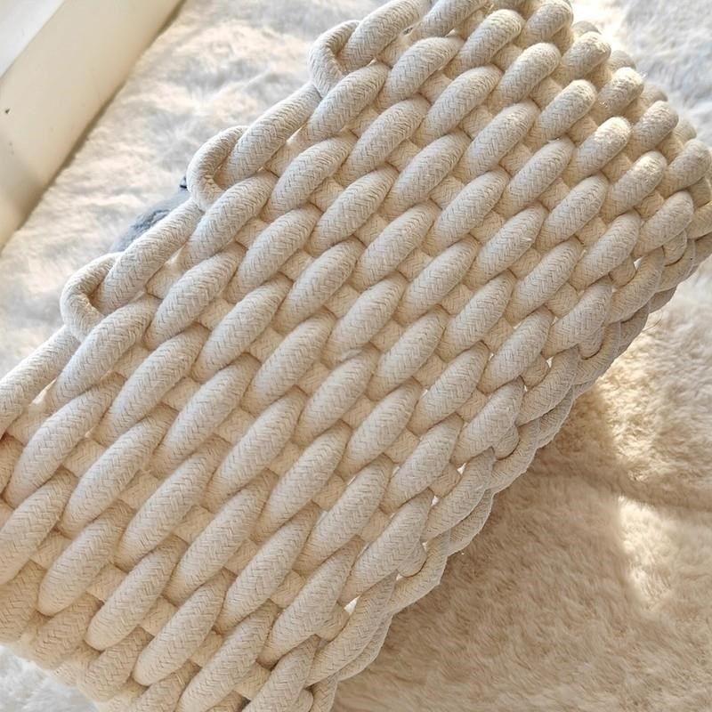 框框收纳筐脏衣服杂物玩具零食编织篮子家用电视柜桌面整理可移动