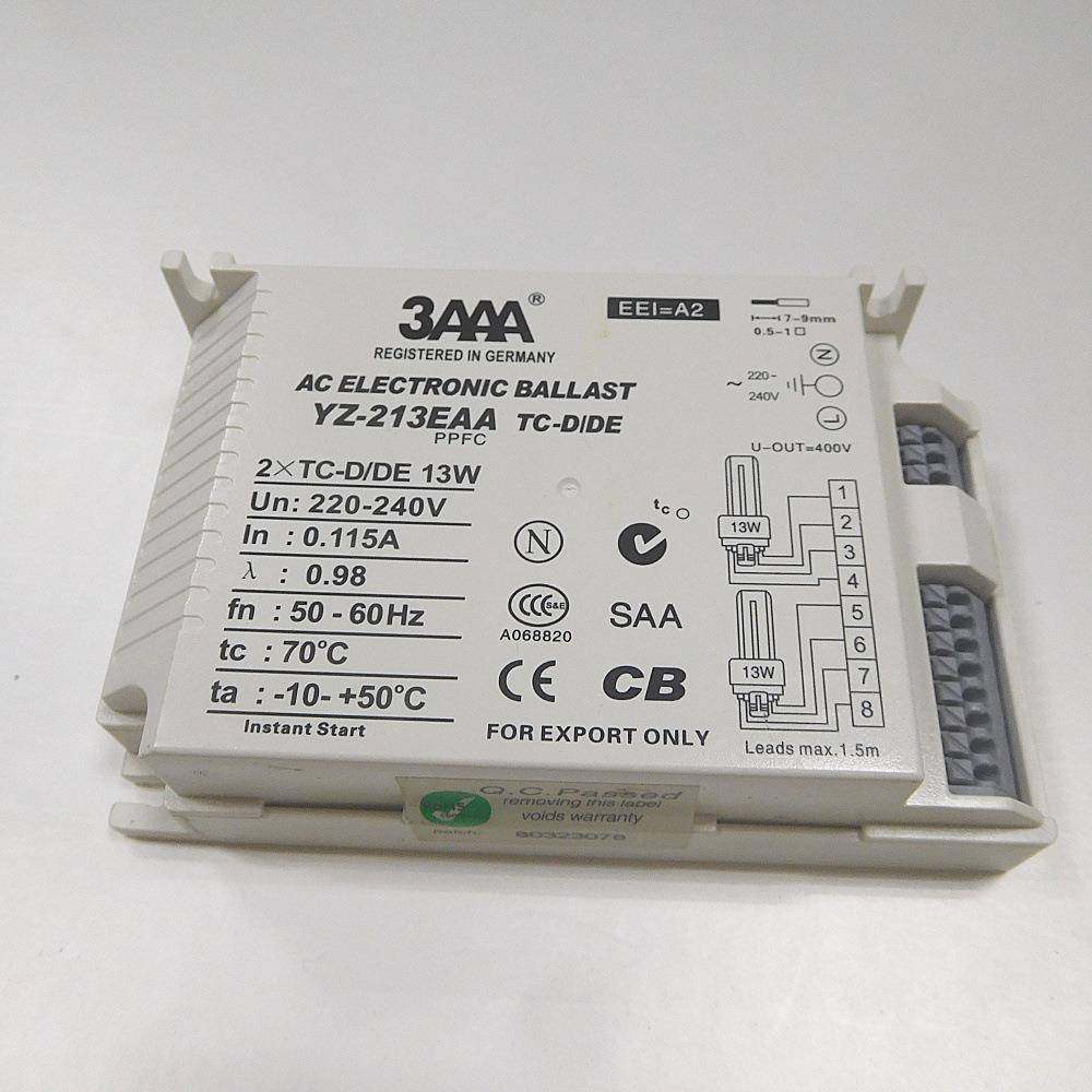 3AAA电子镇流器YZ-213EAATC-D/DE一拖二13W电子镇流器