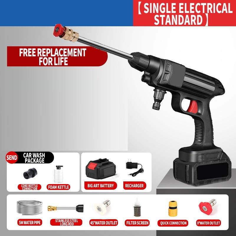 大功率有刷无线锂电洗车专用高压水枪家用便携式洗车机小型清洗机