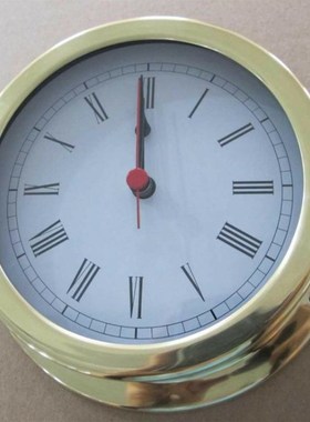 铜室内外大气压温度计湿度时间钟庭院表高精度耐腐蚀用晴雨表北欧