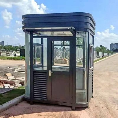 户外真石漆钢结构岗亭治安亭门卫室保安岗亭收费亭值班室成品现货