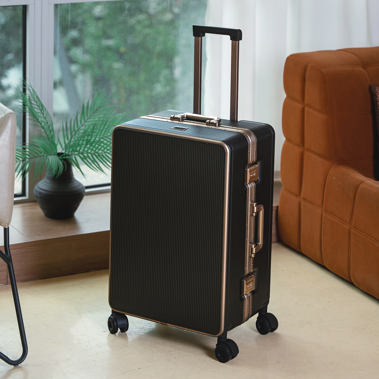 大容量密码加厚拉杆新款铝框