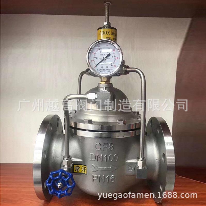 桥开维喜良工远大阀门LH45X-16P不锈钢304压差旁通限流止回阀