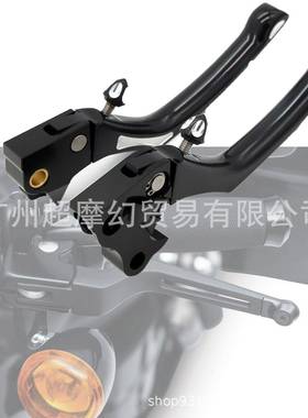 适用哈雷XL883XL1200X4872改装RSD刹车离合拉杆牛角2004-13年