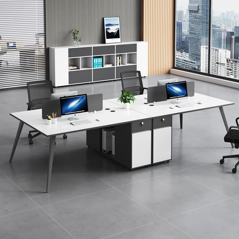 职员办公桌员工办公室屏风四六人工位卡座现代简约电脑桌椅组合