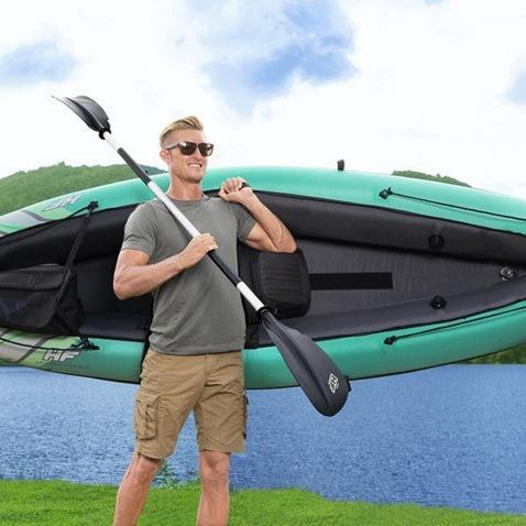 Bestway单人布套冲锋舟独木舟充气船橡皮划艇漂流船送桨气泵