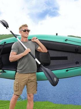 Bestway单人布套冲锋舟独木舟充气船橡皮划艇漂流船送桨气泵