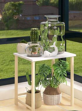 花架置物架狗窝上方花盆阶梯架阳台落地多层实木架子猫砂盆放置L^