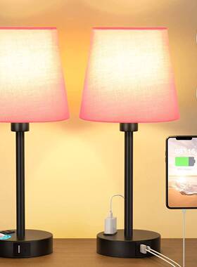 卧室床头书房美式复古触摸调光usba+c简单温馨新款台灯