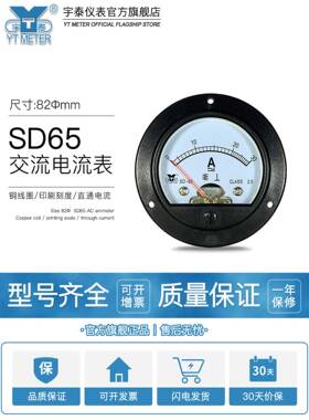 SD65交流电流表电压表10a20a30a50a300v500v指针dh65at65