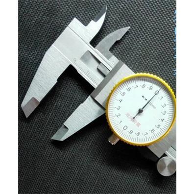 百工/泸工/申工恒量金属带表盘游标卡尺中性包装塑料盒0-150MM200