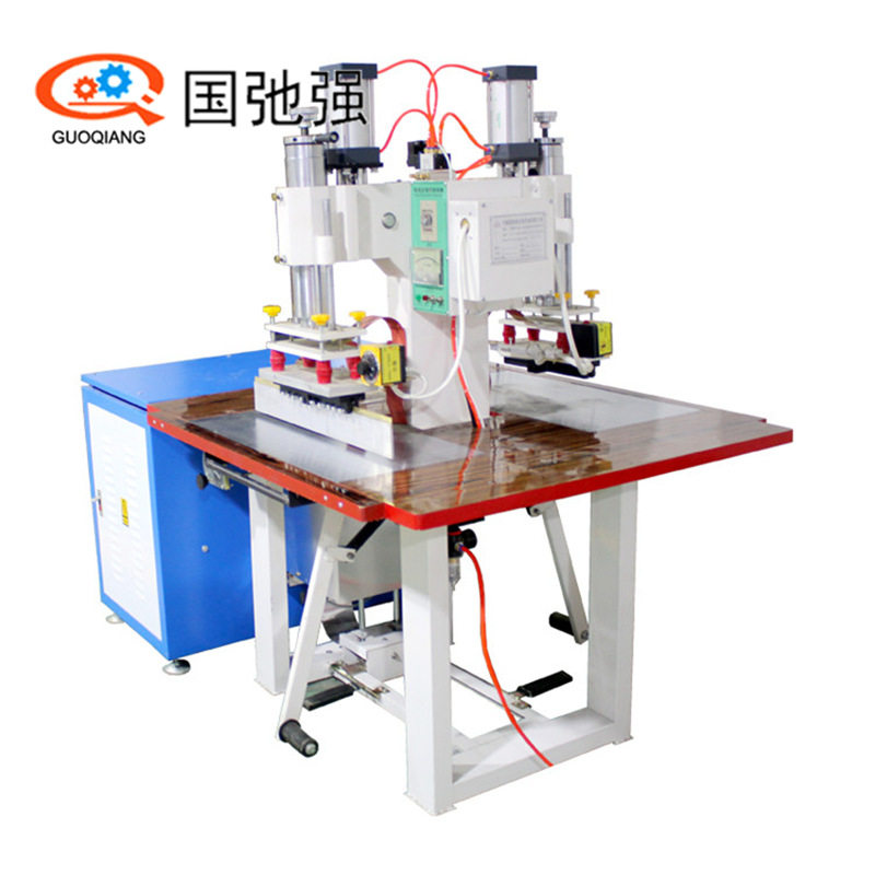 EVA雨衣高频热合机 5千瓦双工位高周波塑胶熔接机 雨衣生产设备