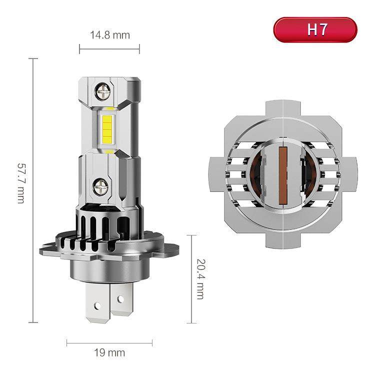 28S-H7LED汽车大灯与原车灯1:1大小高转速风扇散热代替6种专用