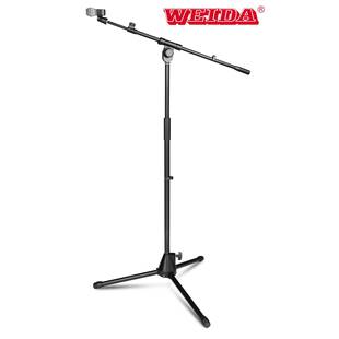威大高档专业锌合金舞台话筒麦克风支架旋转升降三脚落地WD 727