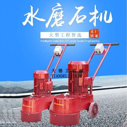 DMS350型250型小型水磨石机380V金刚石磨头混凝土水泥地坪打磨机