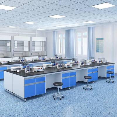 实验台钢木全钢实验台实验室工作台实验中央台边台操作台通风学校