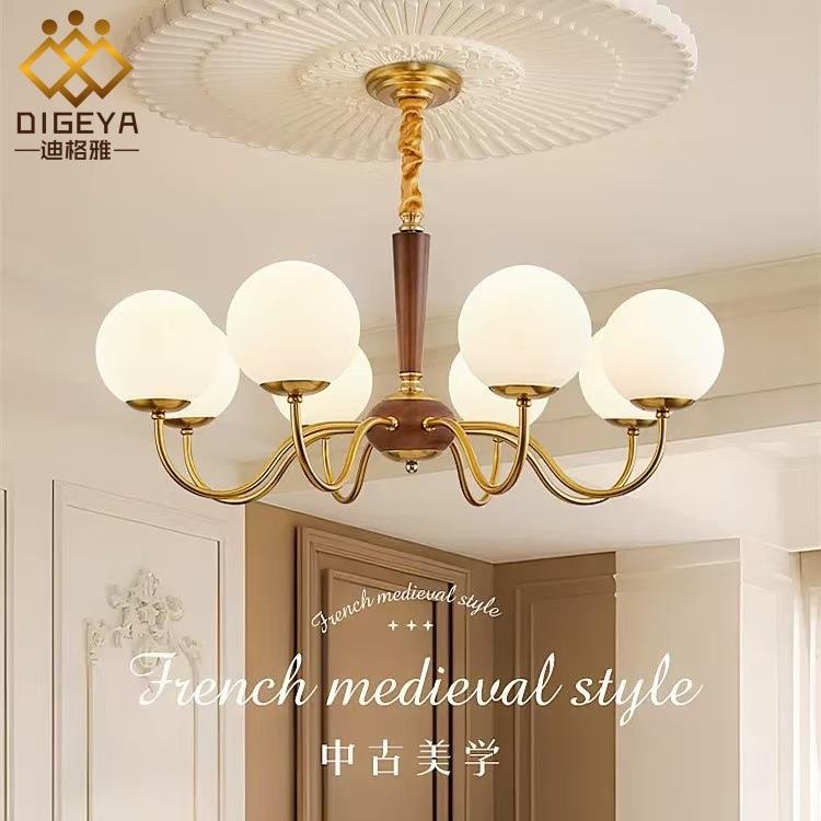 法式中古风vintage客厅吊灯美式复古大气主灯主卧室餐厅创意灯具