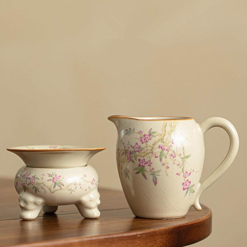 汝窑公道杯茶漏套装过滤网茶滤网滤杯茶具一体茶滤陶瓷米黄色公杯,基础建材,脚轮/万向轮,淘宝优惠券,粉丝福利购,淘宝优惠卷