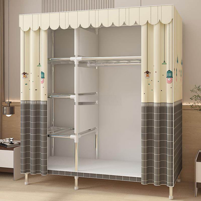耐用钢管结实布衣柜家用卧室组装全出租房用收纳柜子简易衣橱钢架,基础建材,脚轮/万向轮,淘宝优惠券,粉丝福利购,淘宝优惠卷