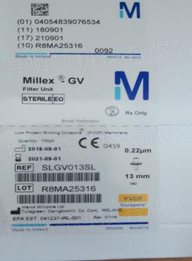 密理博 Millex-GV 孔径0.22um PVDF针头过滤器 SLGV013SL