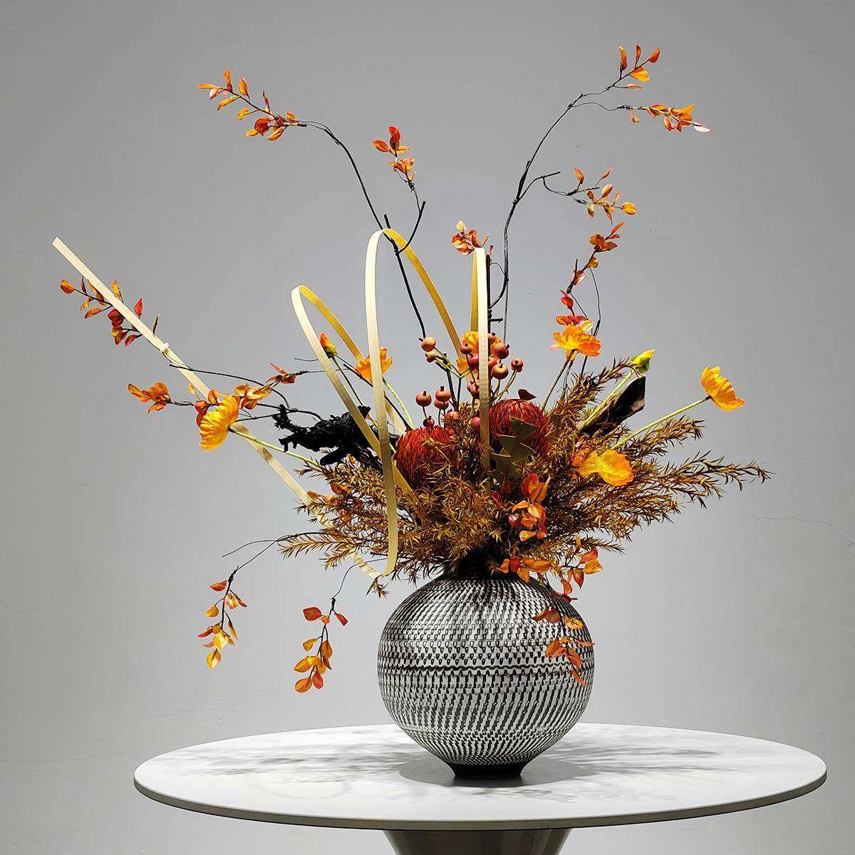 新中式创意仿真花艺摆花样板房酒店餐桌玄关隔断柜假花绿植装饰品,3C数码配件,USB灯,淘宝优惠券,粉丝福利购,淘宝优惠卷