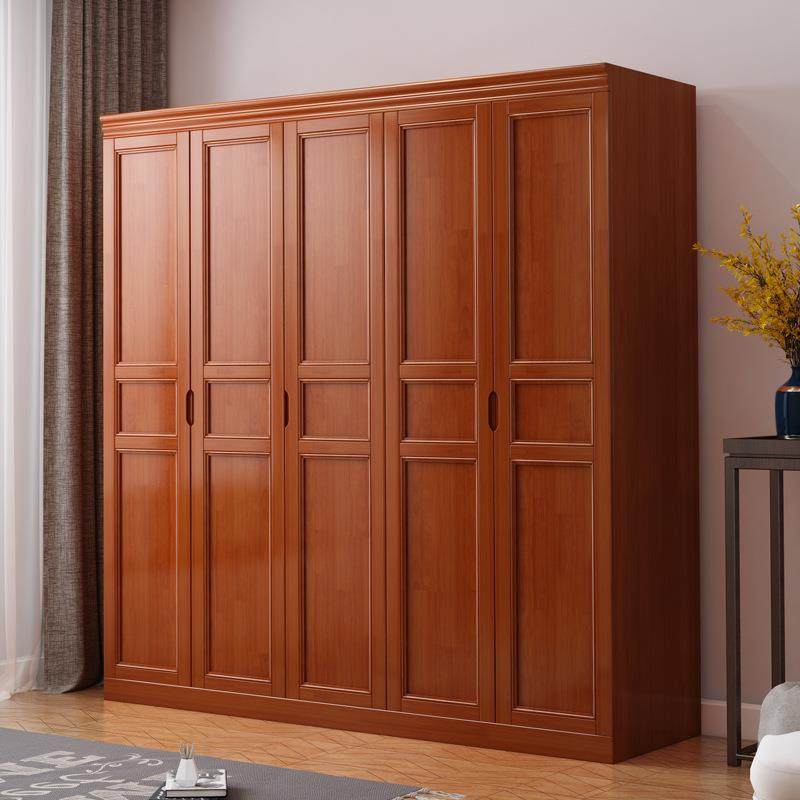简约实木单人衣柜两三门储物柜公寓宿舍客卧四五门2米宽衣柜