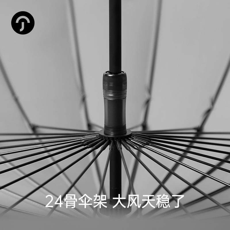 A6L自动24骨防风加大长柄雨伞超大号男女双人加固直杆抗风可