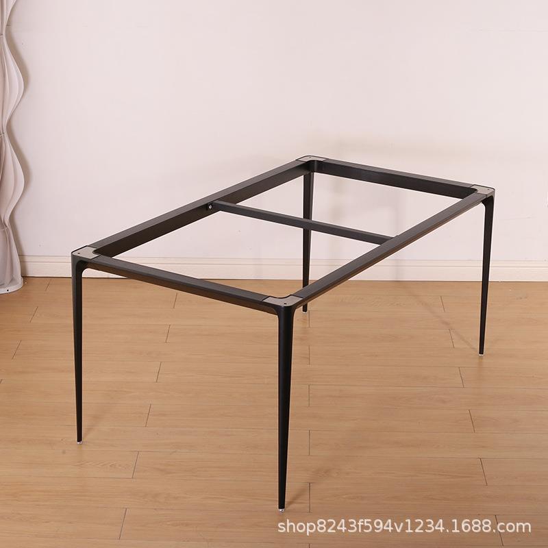 铝合金餐桌脚支架现代简约餐厅轻奢岩板餐桌台架家用饭桌腿框架脚