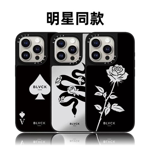 CASETiFiY联名BLVCK个性16Pro适用iPhone17Promax苹果15plus手机壳12镜面13潮牌14防摔高级感华强北平替男女