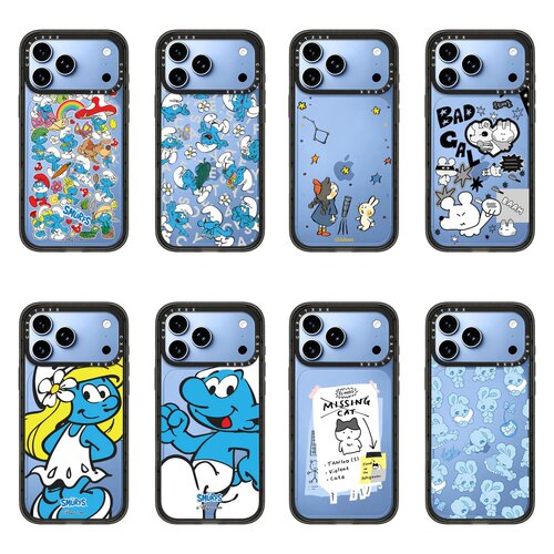 复古蓝精灵手机壳适用于iPhone18Promax手机壳17Promax动漫插画16Pro创意卡通15Plus可爱14小众13防摔保护壳