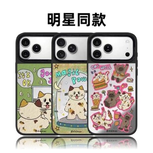 CASETiFiY联名涂鸦猫猫16pro适用于iPhone17Promax苹果15plus手机壳磁吸可爱卡通14防摔13镜面12华强北平替女