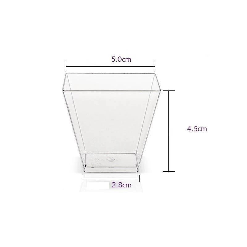 25/50/100pcs 60ML Disposable Plastic Dessert Cups Portion