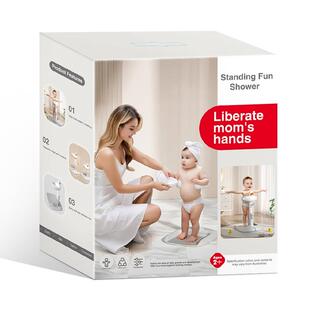 儿童站立式浴架宝宝加大冲澡支架洗澡神器可调节家用防滑宝宝澡架