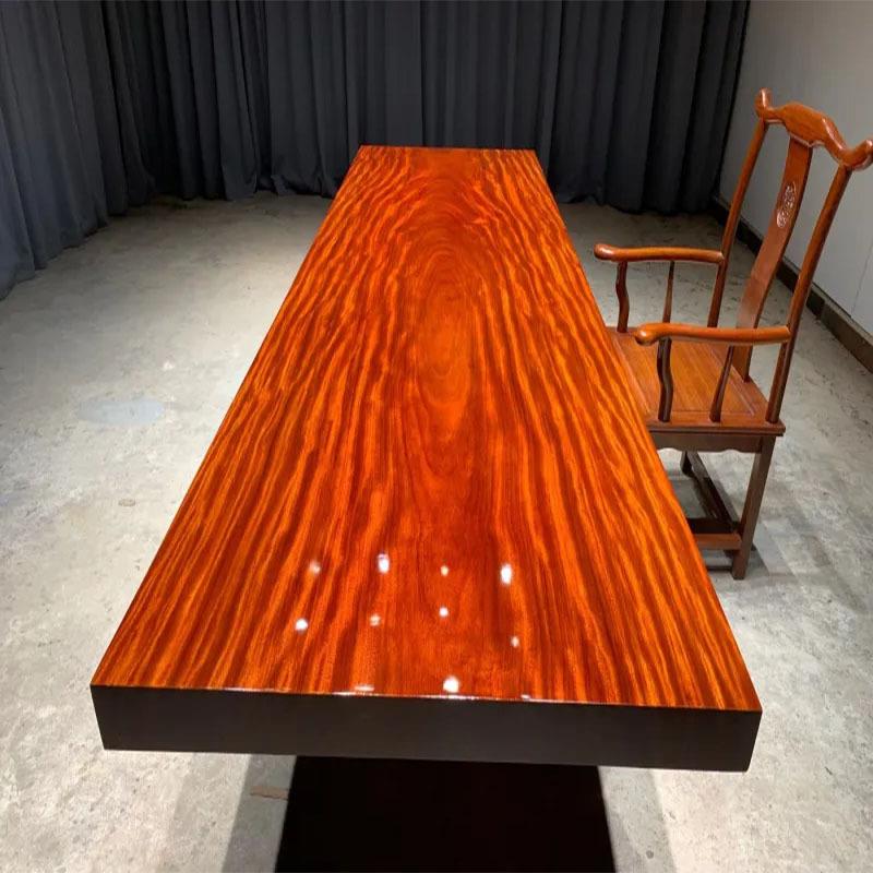 非洲红塔利实木大板桌柚木胡桃木原木茶桌现代简约办公会议桌整块