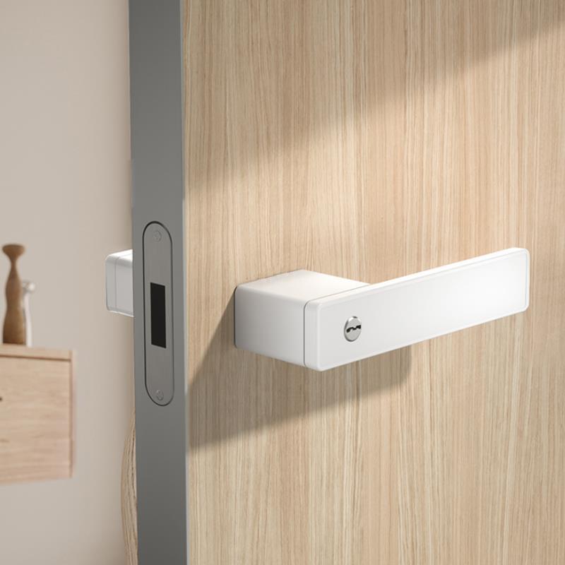 极简门锁室内房门锁现代简约生态木门锁门把手静音锁磁吸门锁白色
