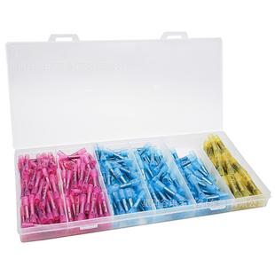 200PCS盒装 热收缩绝缘防水线连接器汽车电气压接对接端子套件