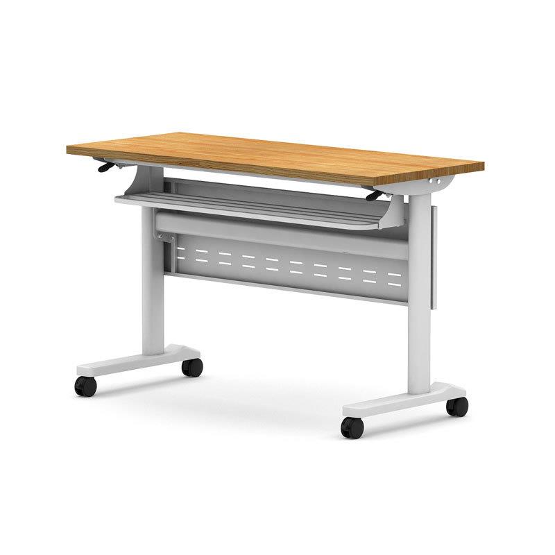 折叠桌侧折桌带气压杆更安全可移动长条桌办公桌辅导班用课桌