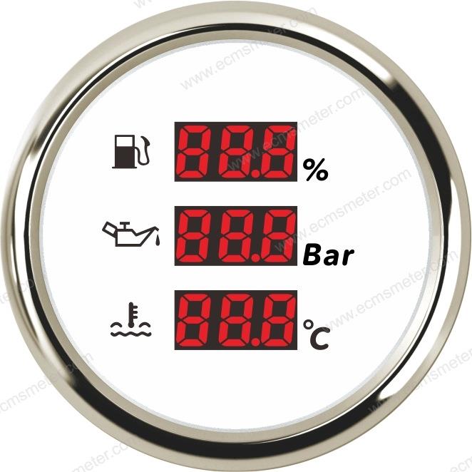 ECP油位油量表/油压液压表/水温温度表多功能数码管显示仪表
