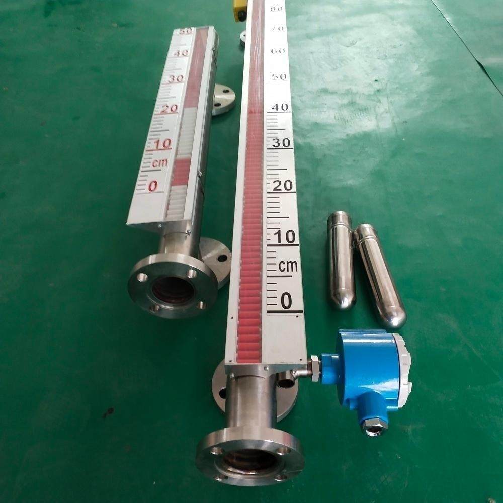 磁翻板液位计侧装式不锈钢物伴位计带远传反馈信号