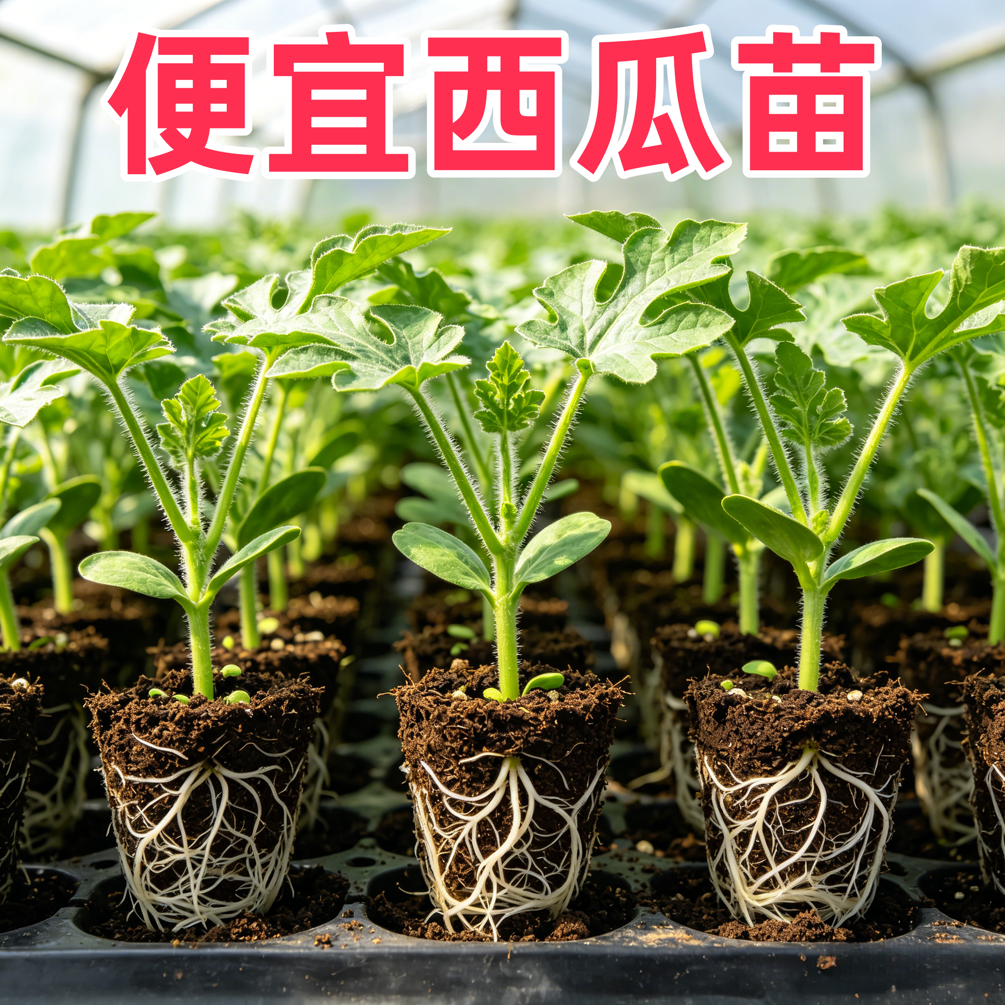8424麒麟美都无籽西瓜苗阳台