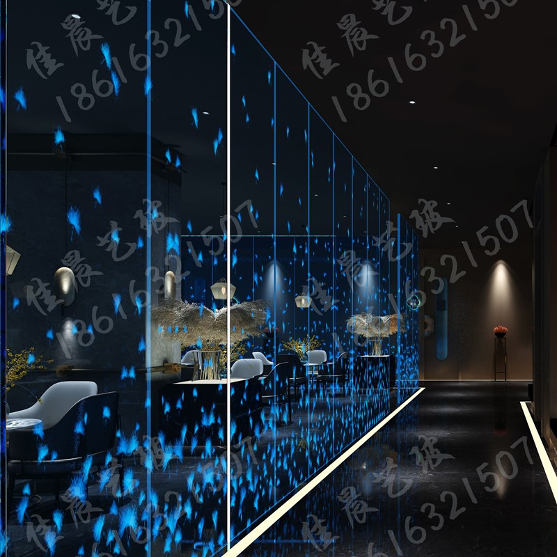 2D3D激光内雕发光屏风隔断玻璃支持来图来尺寸定制厂家直发时效快