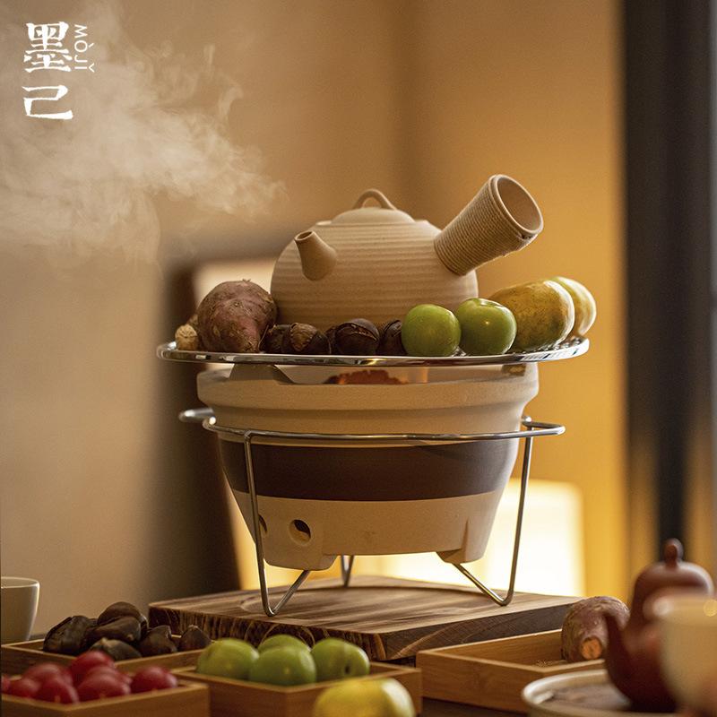 墨己围炉煮茶的炉全套炭炉陶罐家用室外烧烤老式打边炉罐罐煮茶壶