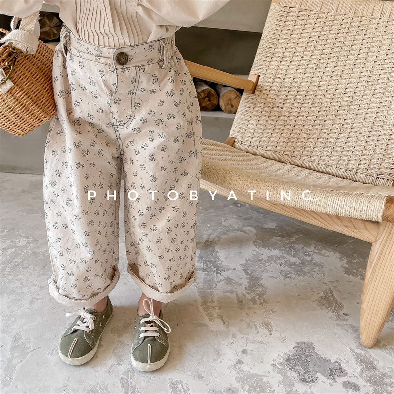 女童小碎花水洗棉哈伦裤秋季韩版童装裤子男女宝宝休闲裤子儿童阔,童装/婴儿装/亲子装,裤子,淘宝优惠券,粉丝福利购,淘宝优惠卷