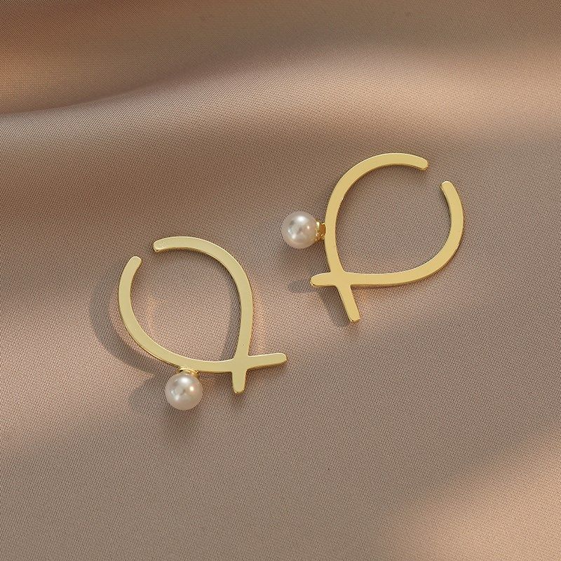 不痛不掉耳挂小众设计感X交叉小鱼珍珠耳环无耳洞耳骨夹个性新潮,饰品/流行首饰/时尚饰品新,耳夹,淘宝优惠券,粉丝福利购,淘宝优惠卷